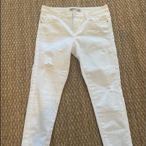 Zara Basic Denim White Skinny Jeans